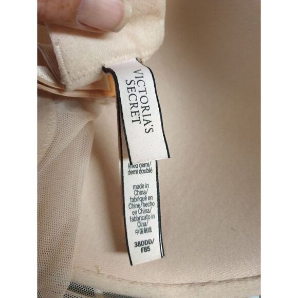 Victoria's Secret 38DDD Bra Pink Lace Demi Lightly Padded Convertible 38DDD - Picture 5 of 7